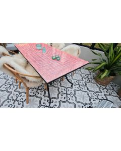mosaikbord rosa 180x90