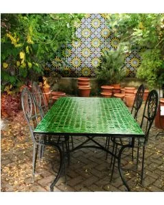 Utemöbler mosaikbord grön