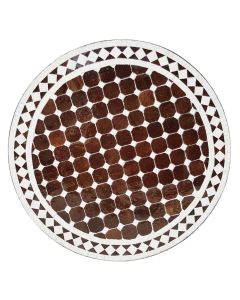 Mosaikbord brun vitt
