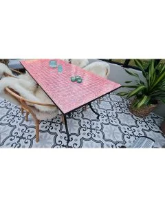 mosaikbord rosa 180x90