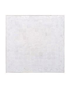 Fyrkantiga mosaikbord vitt