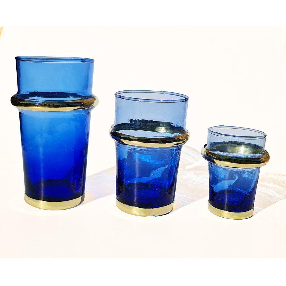 Glas blå