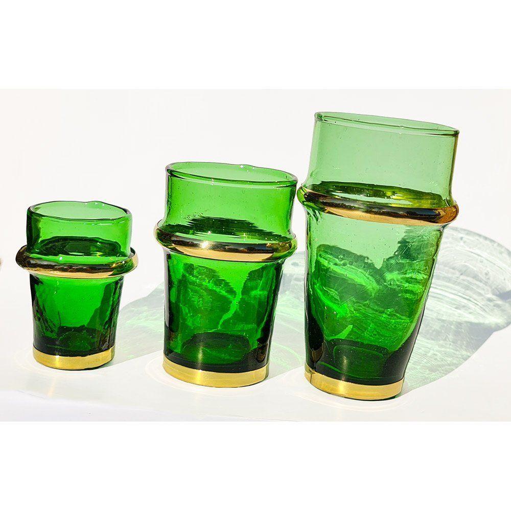 Beldi Teglas grön-Ø:6 , H:8 cm