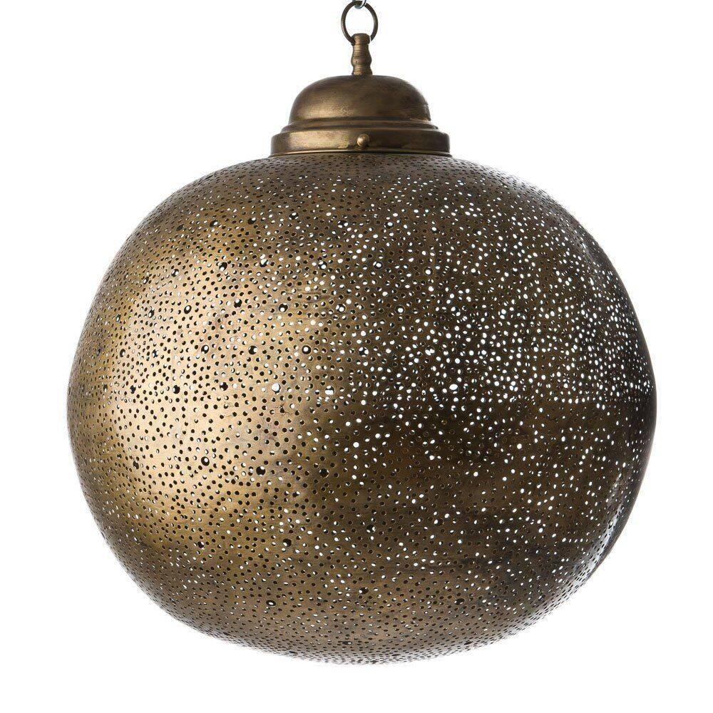 bollformad mässinglampa