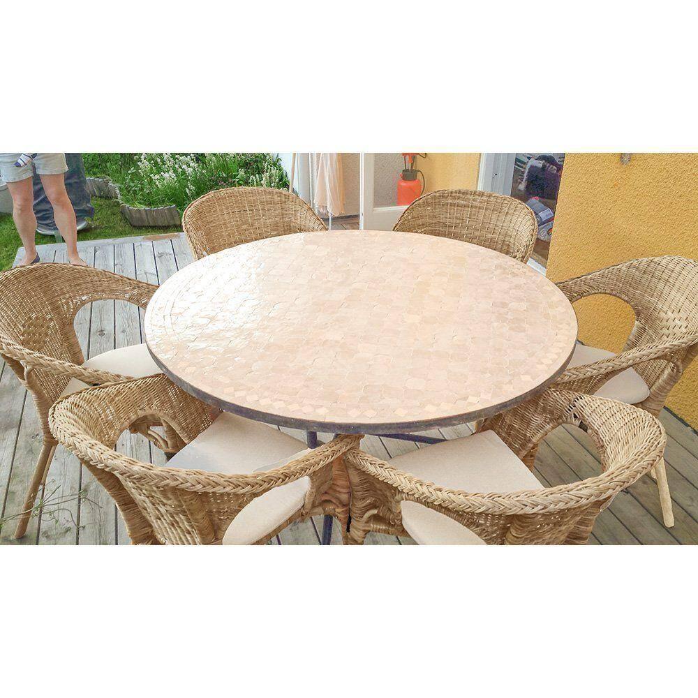 Mosaikbord  Beige-Ø: 130