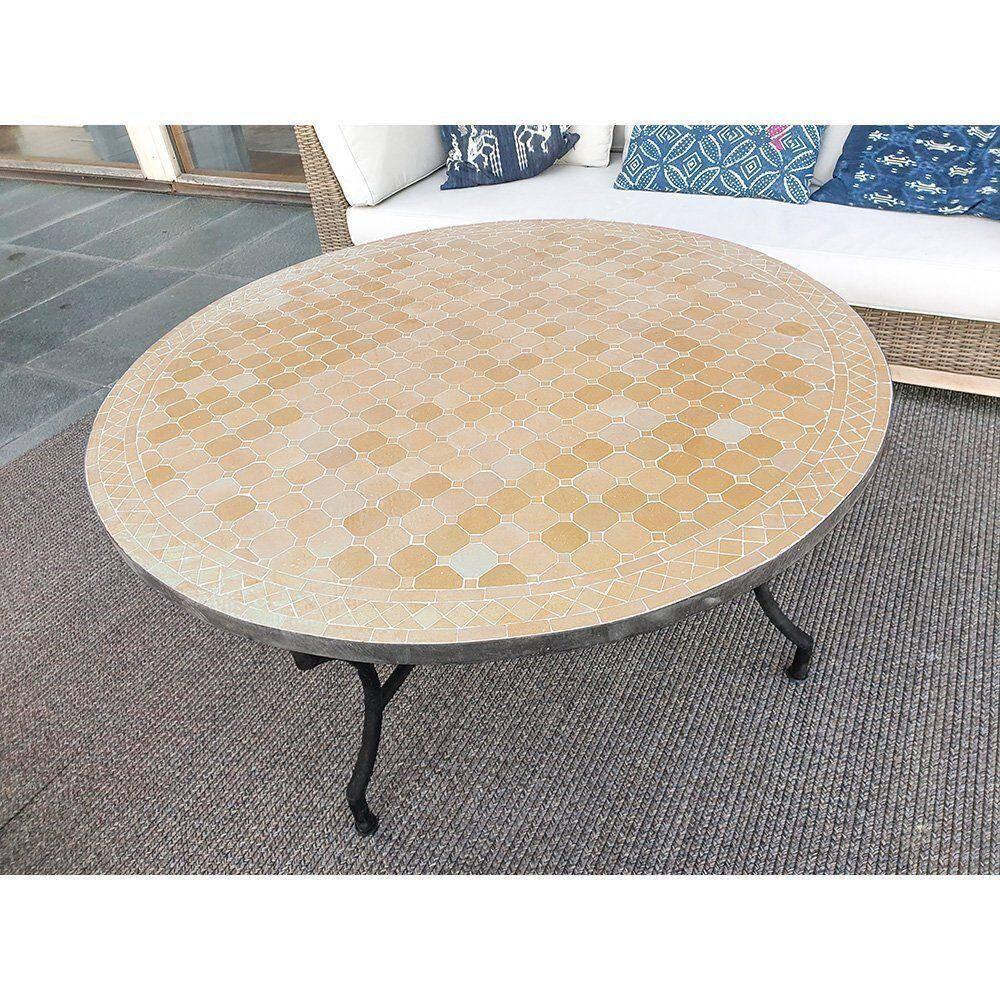 Mosaikbord  Beige-Ø: 140 cm 