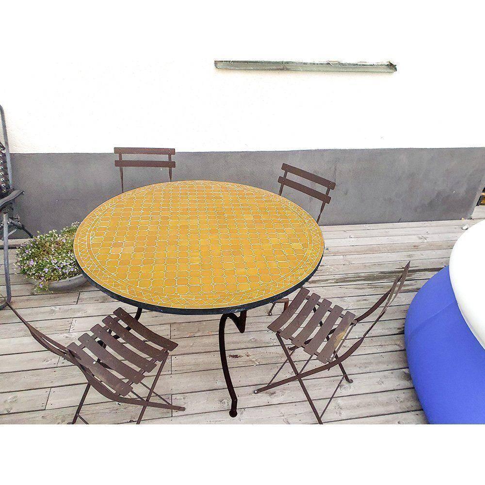 Turkosblå Gul Ø: 120 cm 