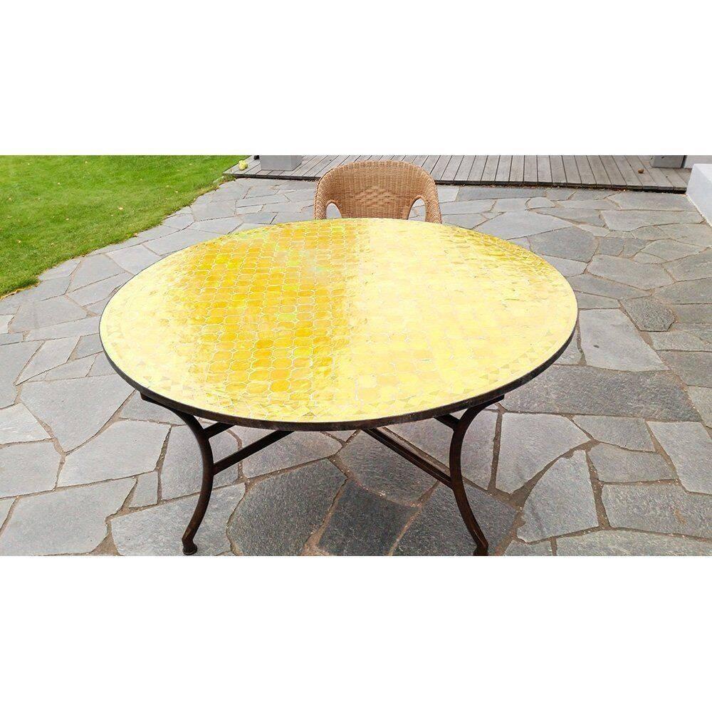 Mosaikbord Gul Ø: 140 cm 