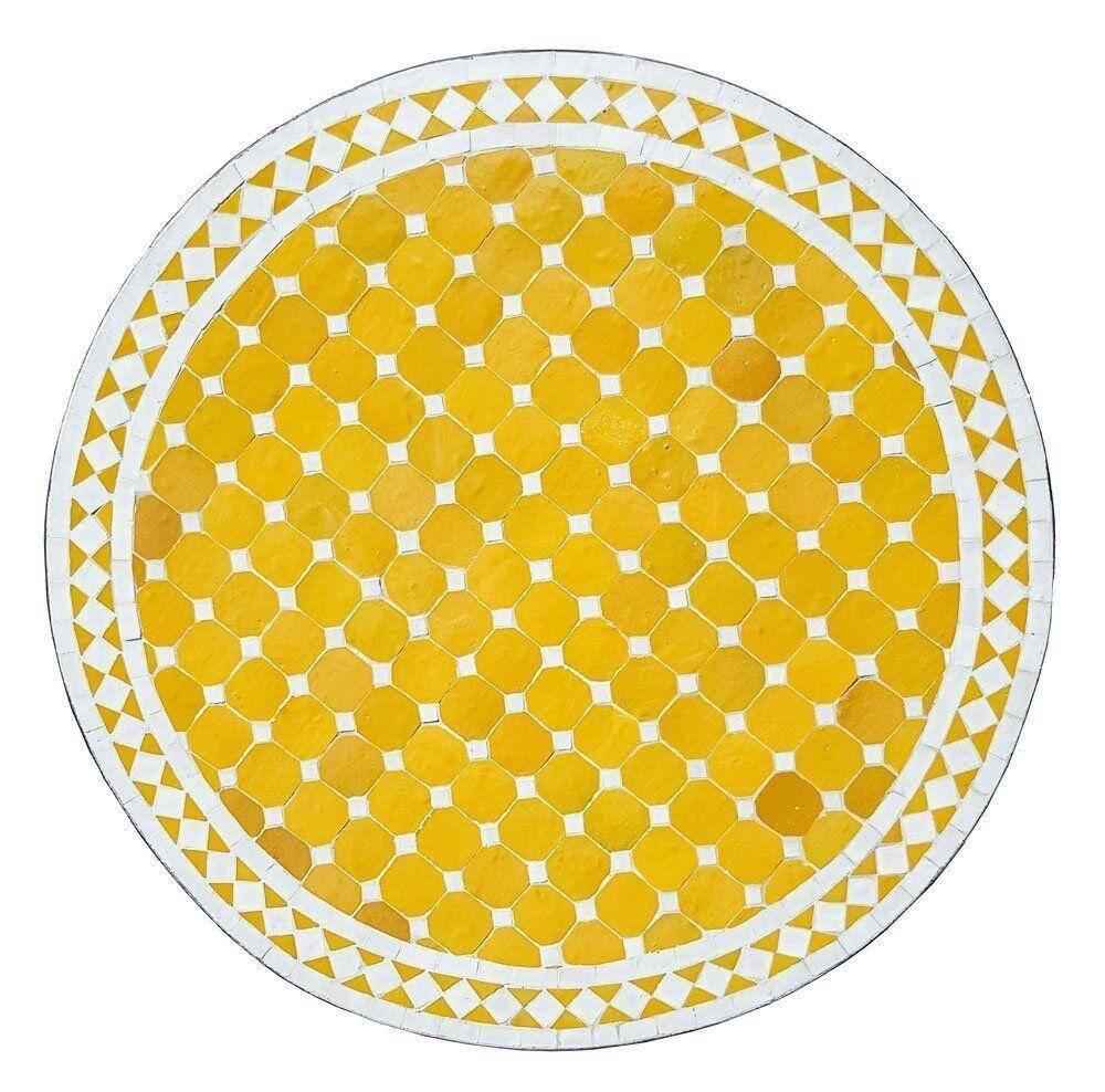 Rund Mosaikbord Gul