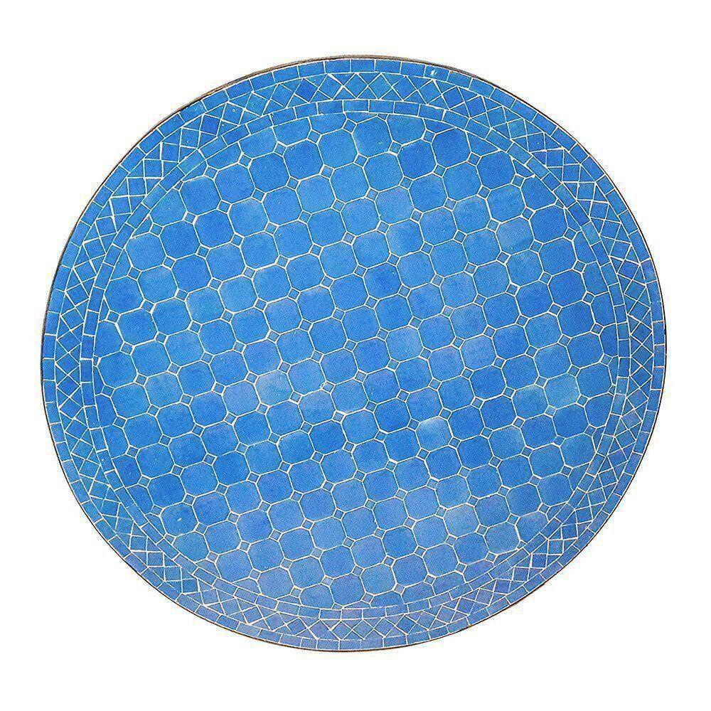 Mosaikbord 80 cm ljusblå