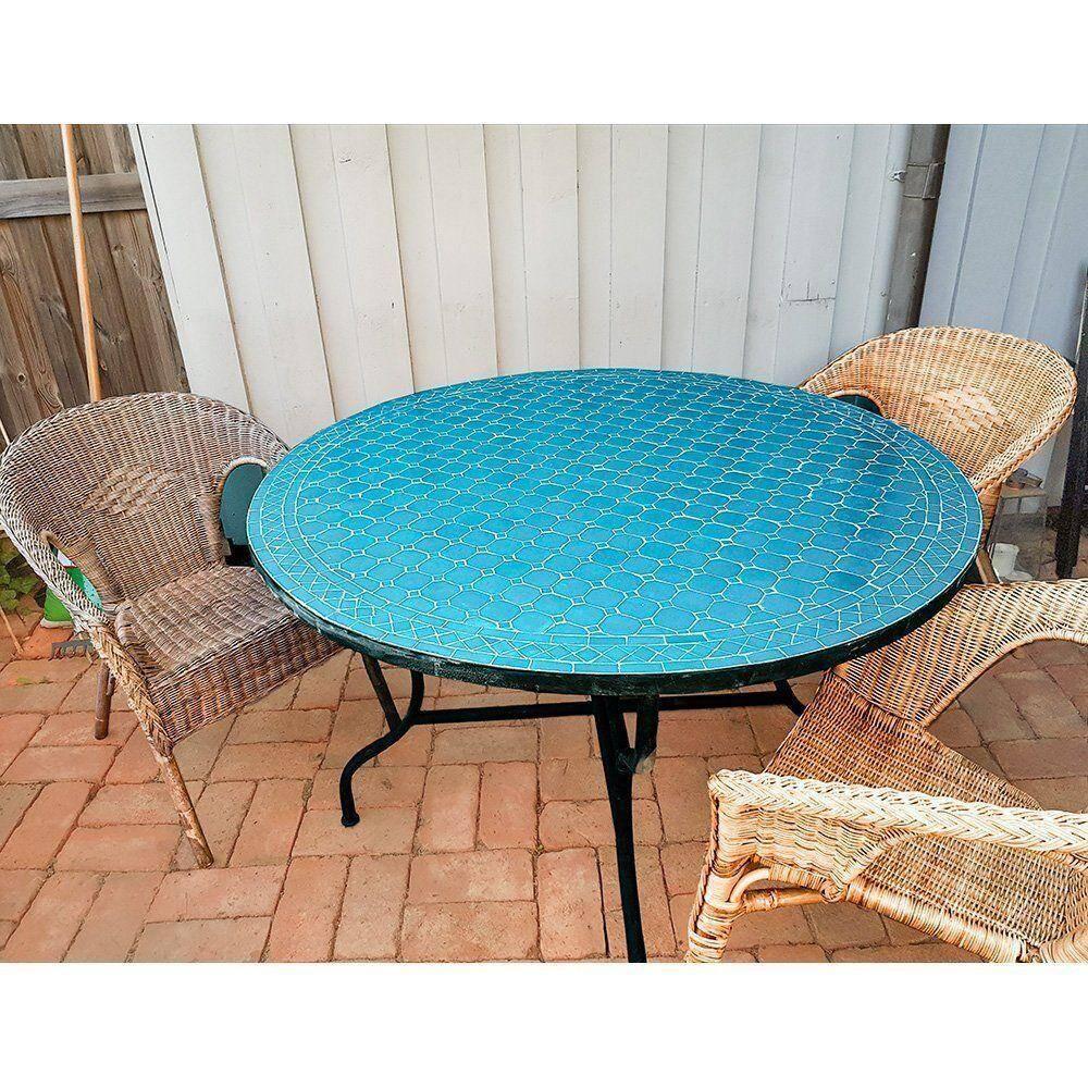 mosaikbord turkosblå 110