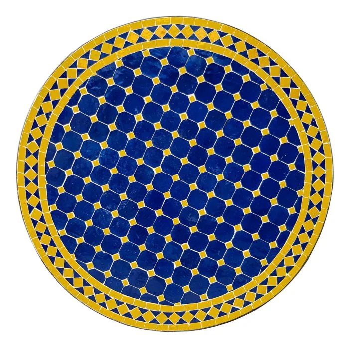 Mosaikbord Mörkblå gul 