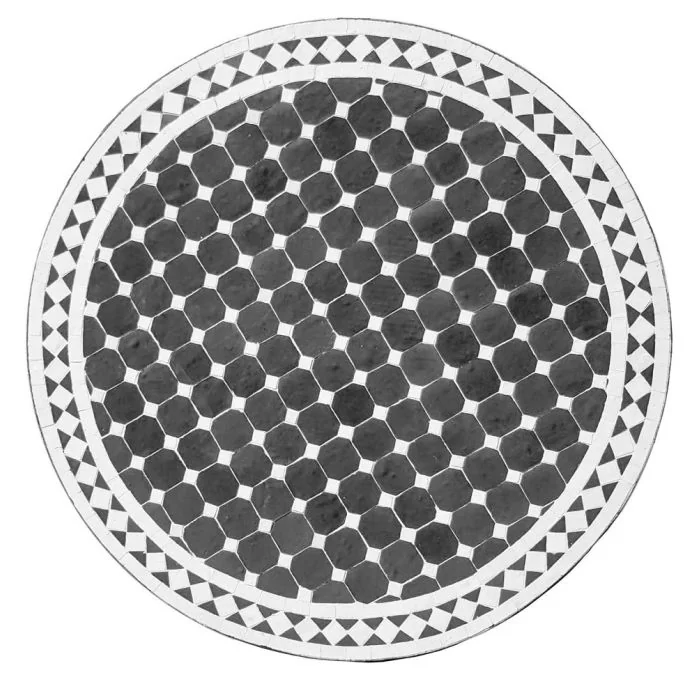 Mosaikbord  svart & vit