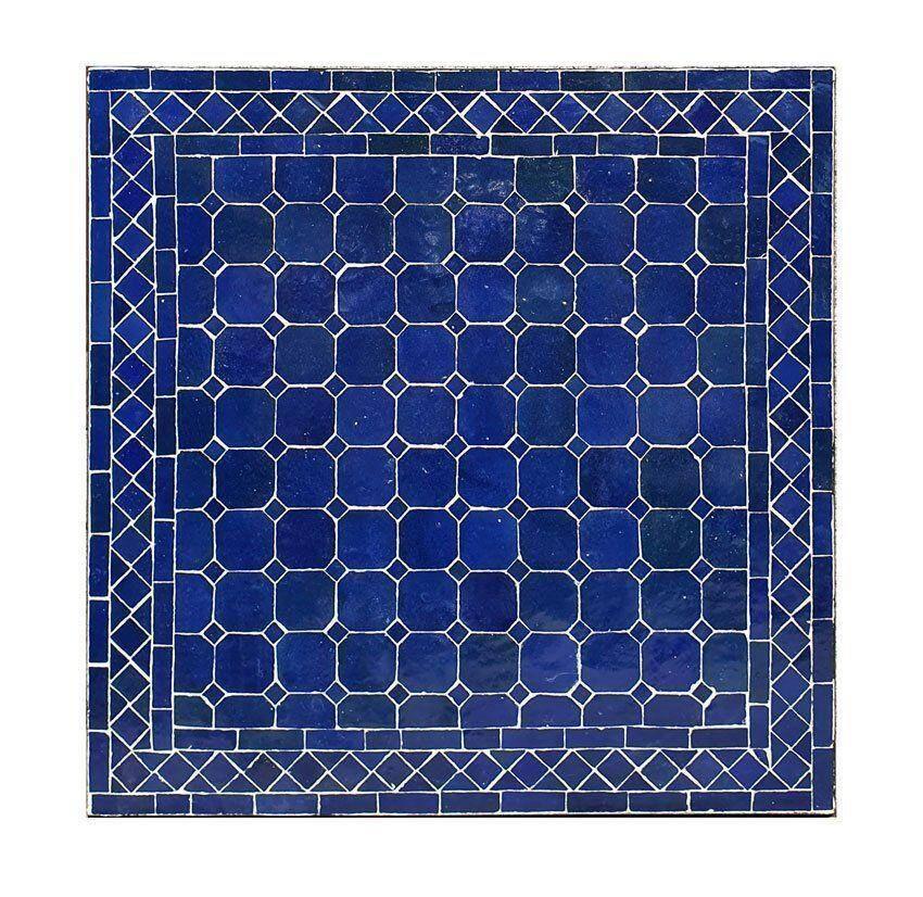 Fyrkantiga mosaikbord blå