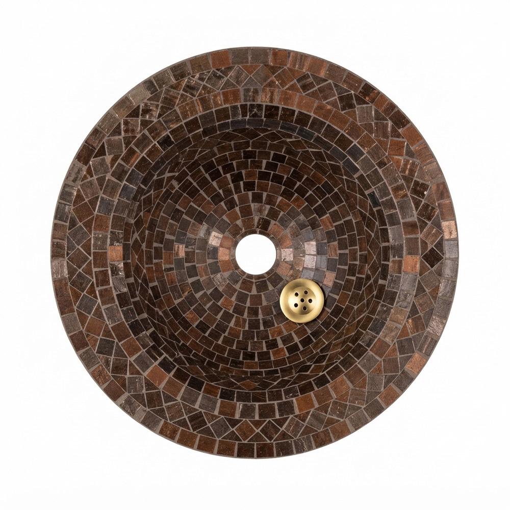 Mosaik Handfat Brun 50 cm | Handgjort från Marocko
