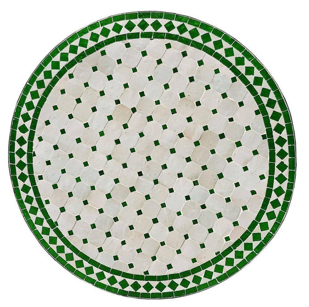 Mosaikbord Beiga & grön Ø100