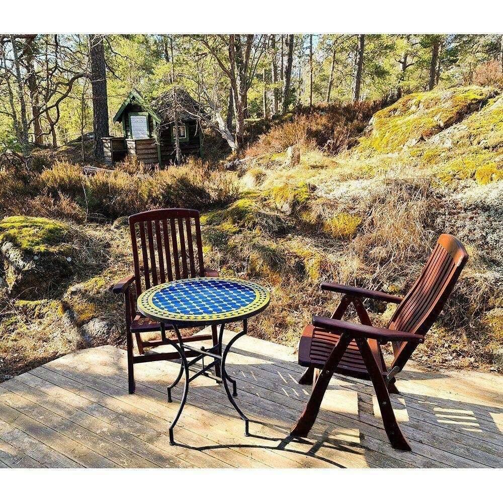 Mosaikbord Mörkblå gul