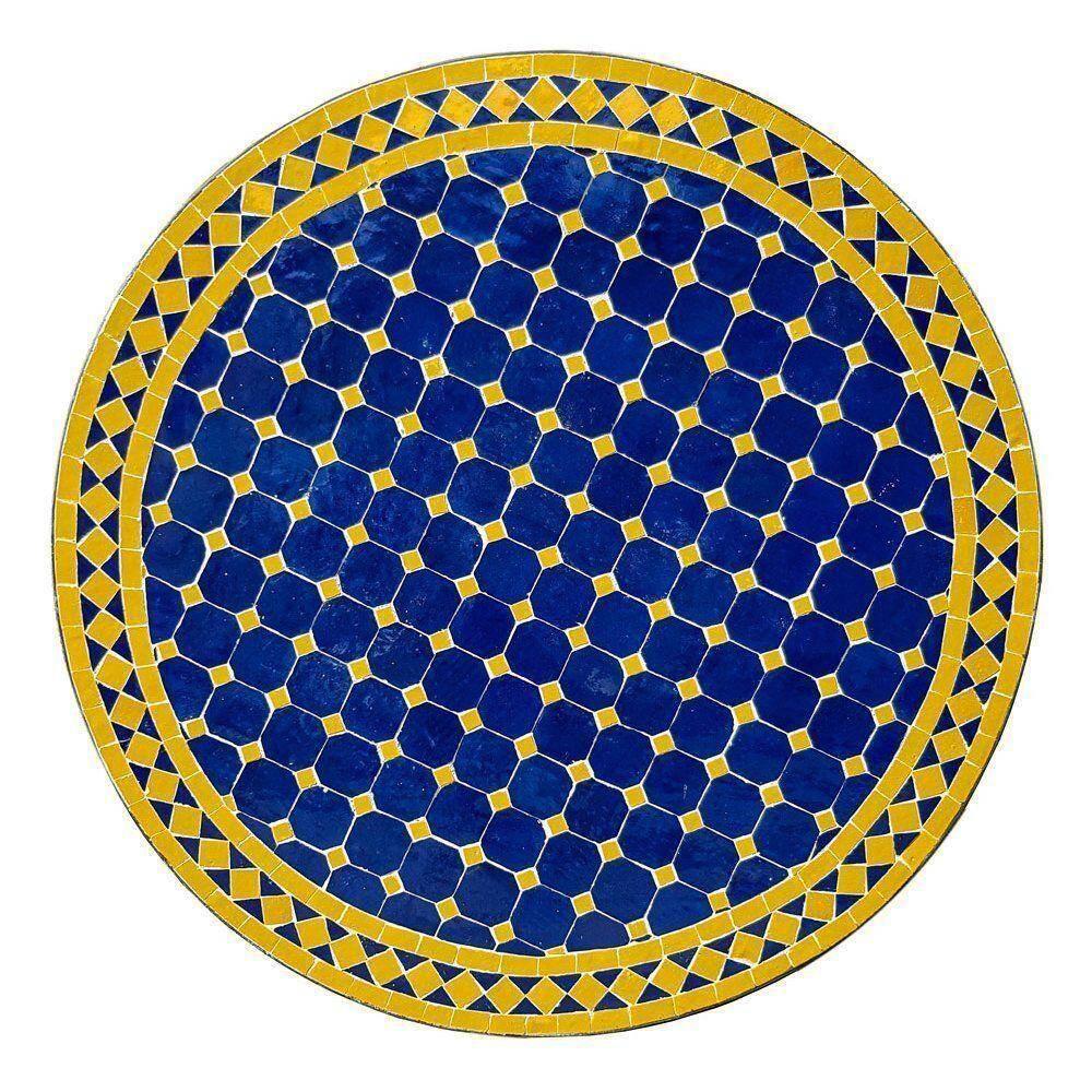 Mosaikbord Mörkblå & Gul Ø:40 cm 