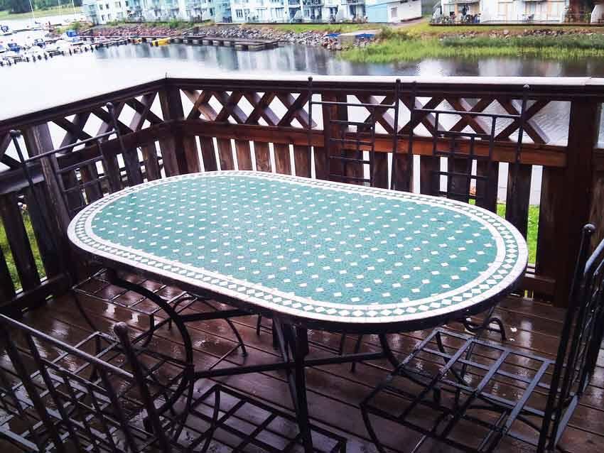 Ovalt Mosaikbord Turkos