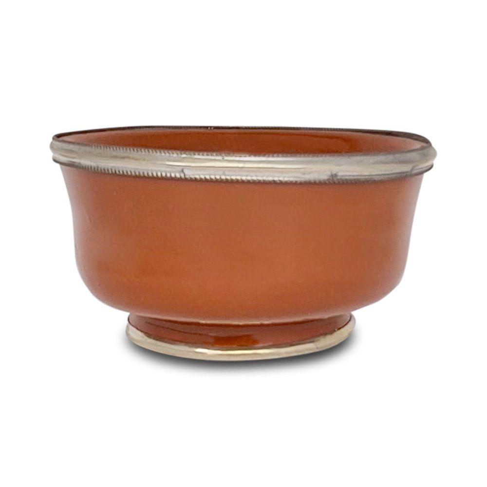 SILVERKANT  SKÅL Ljusbrun-Ca Ø:10 cm