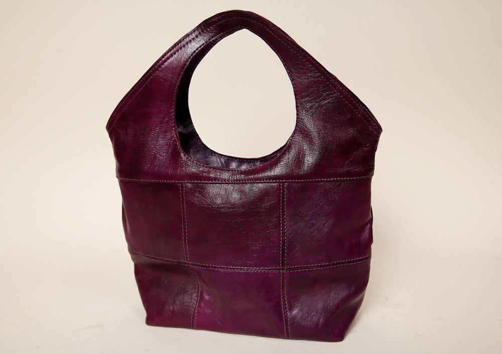 mörkbrun läderväska